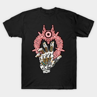 hand Cyberpunk Goth Metal sci fi T-Shirt T-Shirt